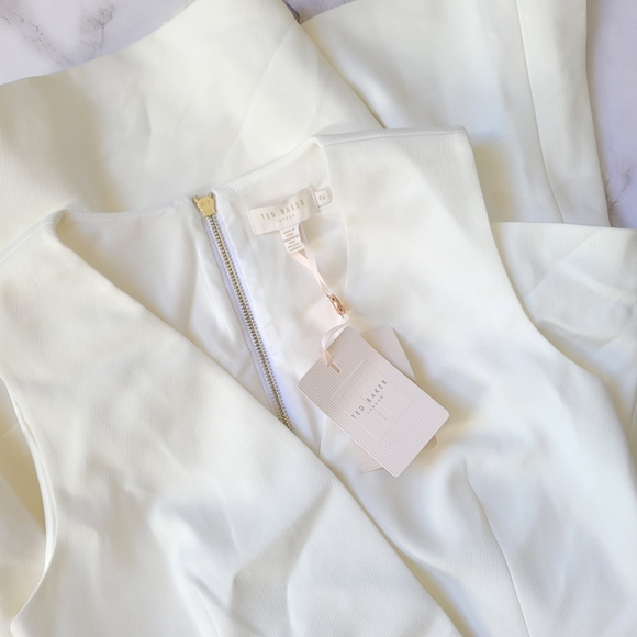 🍒NWT🍒 TED BAKER WHITE TIERED DRESS - Picture 4 of 5